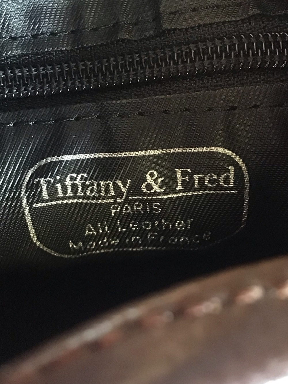 Tiffany & Fred Paris Brown Leather & Suede Purse - Picture 9 of 9
